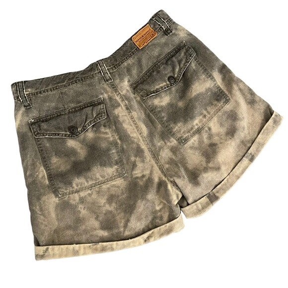 Ralph Lauren Denim Supply Cargo Shorts Womens Size 8 Green Bleached Wash Cuffed - Picture 4 of 11
